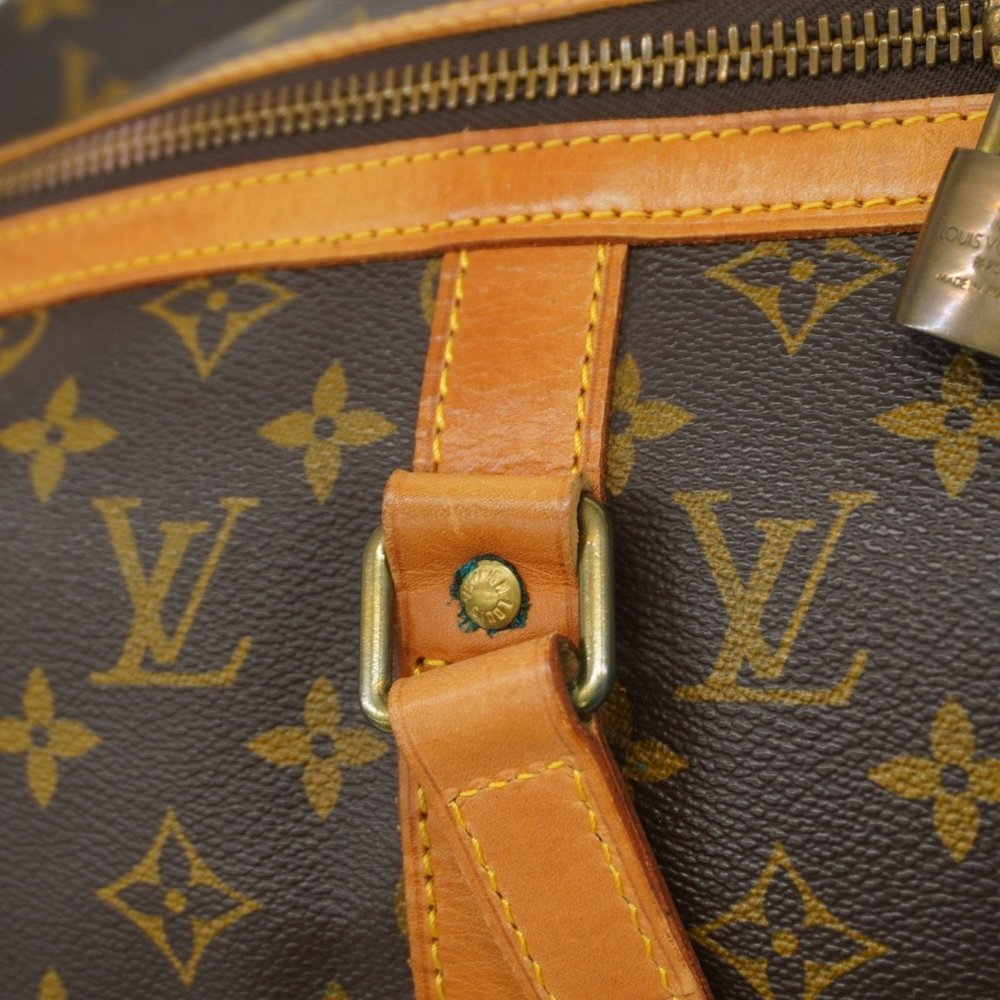 Louis Vuitton Boston Bag Monogram Sax Pool 45 M41624 Brown Men's Women's - Picture 11 of 14